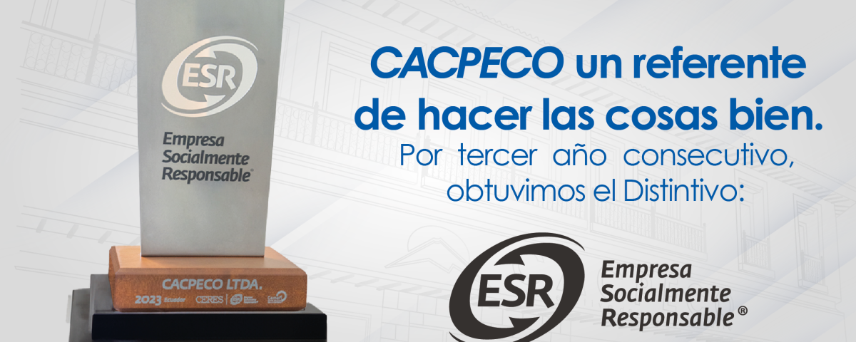 Por tercer año consecutivo, CACPECO es reconocida como Empresa Socialmente Responsable.