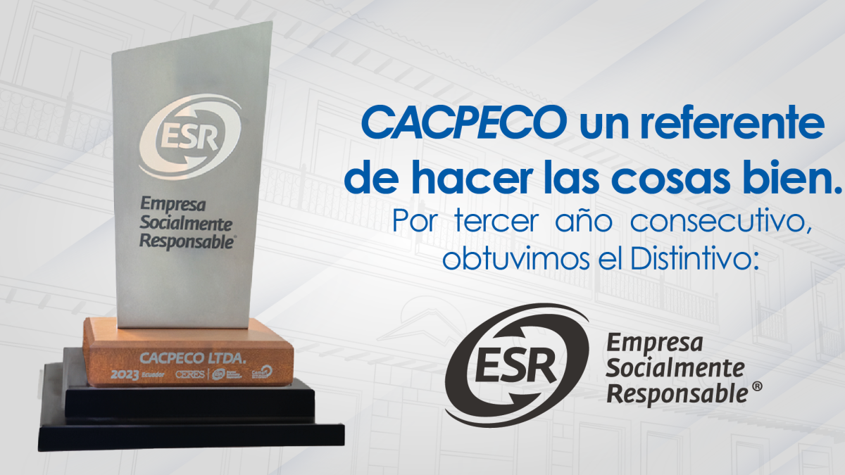 Por tercer año consecutivo, CACPECO es reconocida como Empresa Socialmente Responsable.
